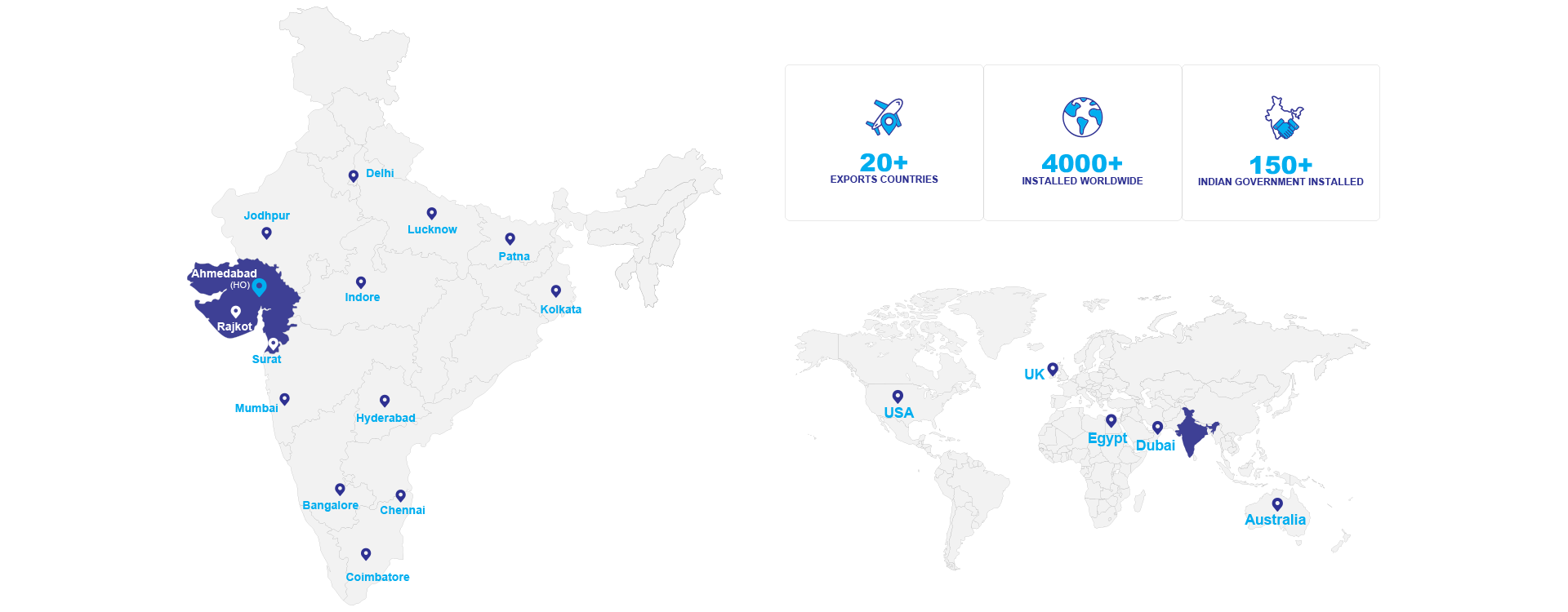 India Map with Presence
